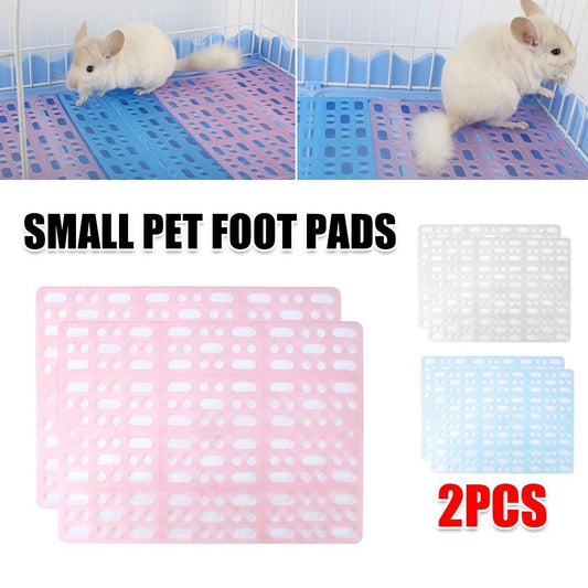 2pcs Rabbit Foot Mat Large Plastic Cage Mat for Guinea Pig Pet Cage Accessories - Pink