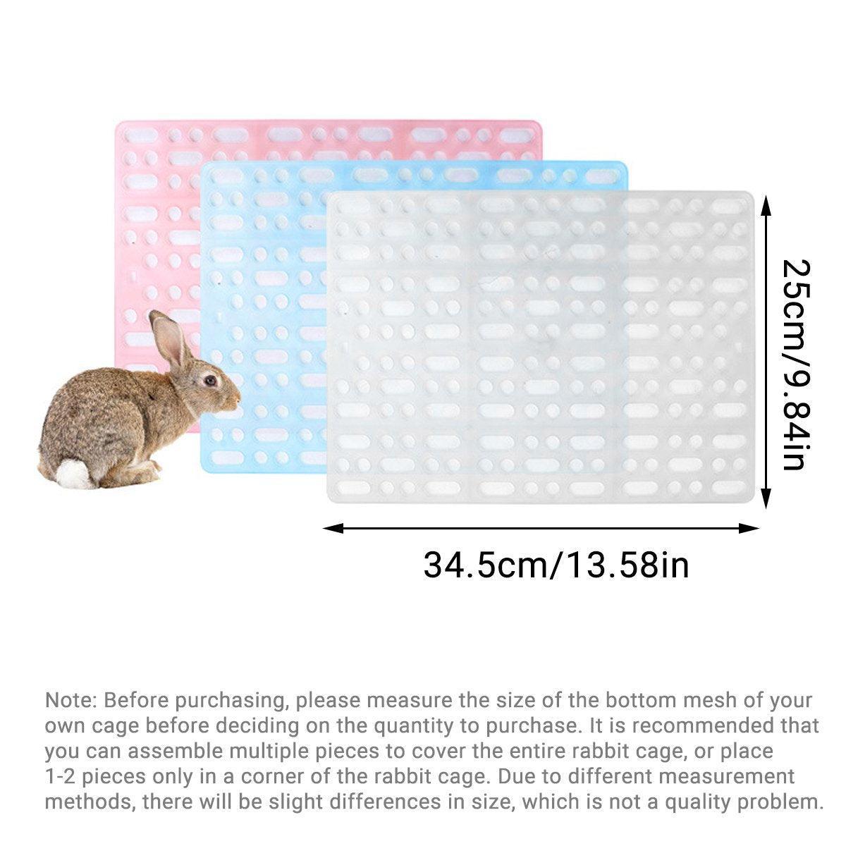 2pcs Rabbit Foot Mat Large Plastic Cage Mat for Guinea Pig Pet Cage Accessories - White