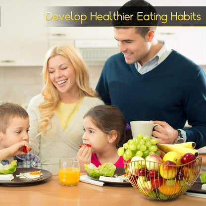 Large Iron Fruit Storage Basket Home Decor Snack Candy Plate Living Room Basket - Black