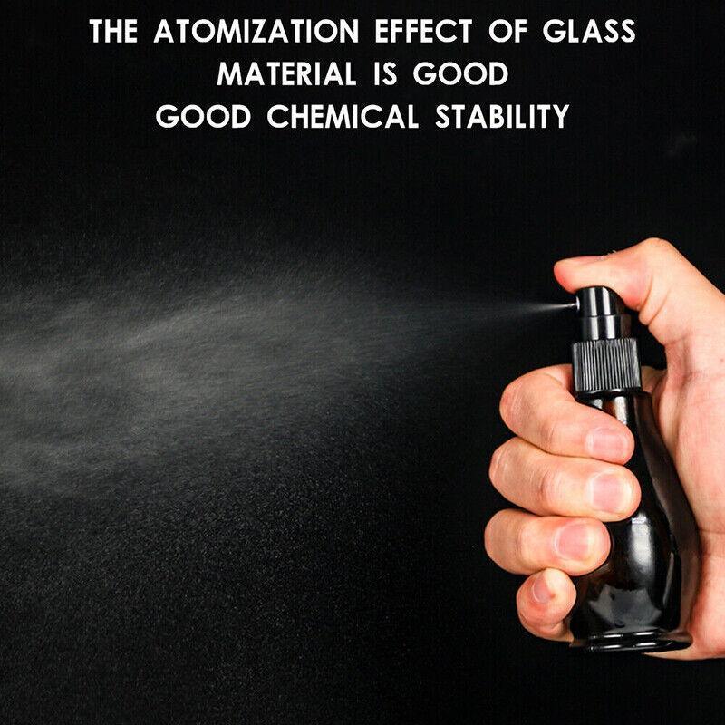 30-100Ml Amber Glass Essential Oil Spray Roller Bottles Mist Sprayer Containers - 50 ML 5PCS