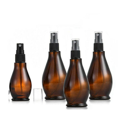30-100Ml Amber Glass Essential Oil Spray Roller Bottles Mist Sprayer Containers - 50 ML 5PCS