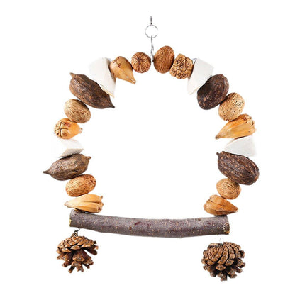 Parrot Chew Toy For Training Climbing Grinding Teeth Relief Durable Bird Toy - Pine Cones