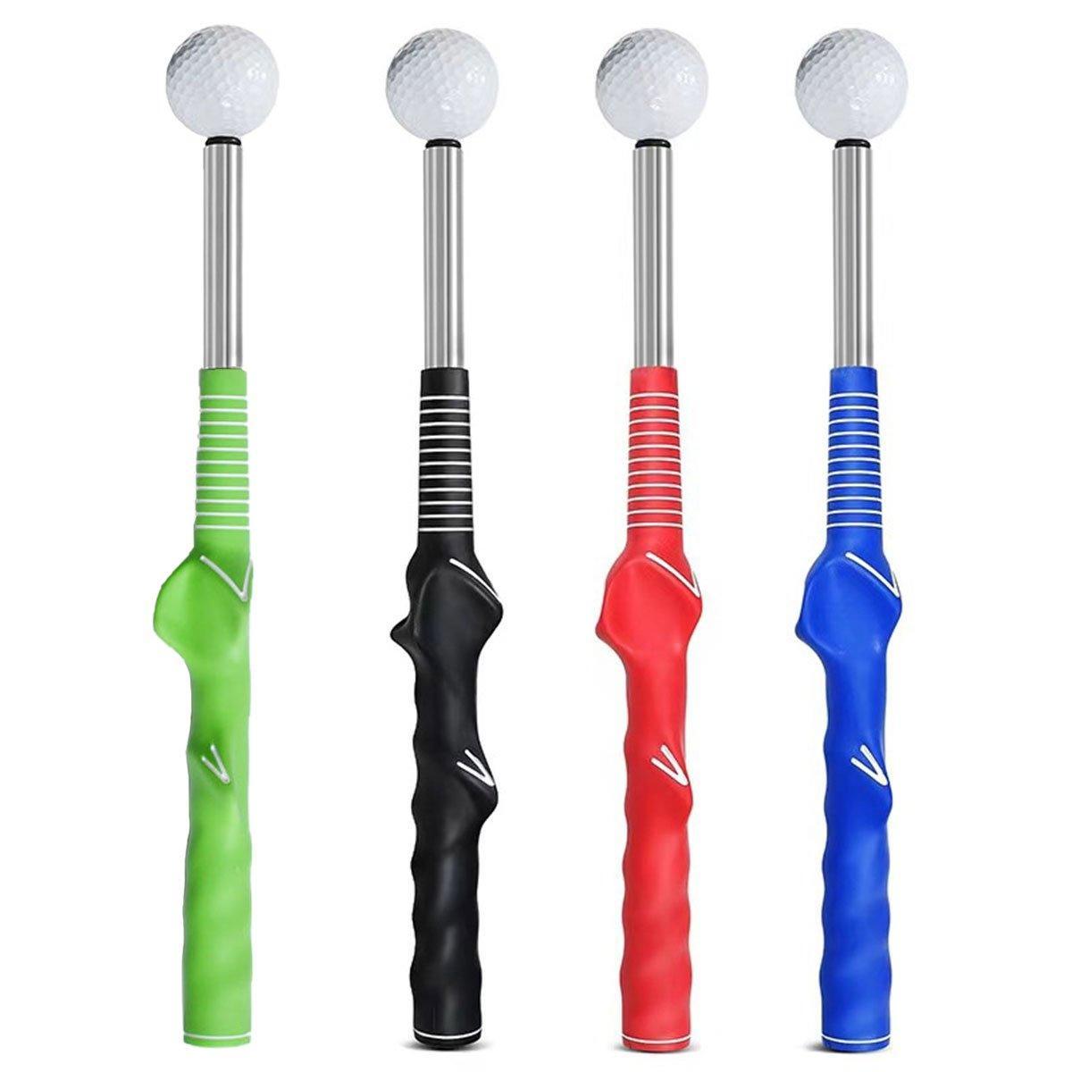 Golf Swing Training Aid Telescopic Impact Sound Stick Exercise Tool for Practice - Blue