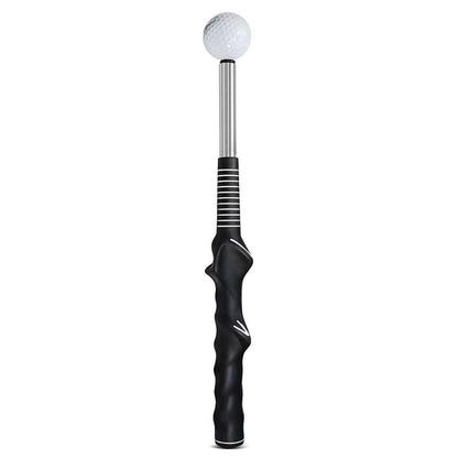 Golf Swing Training Aid Telescopic Impact Sound Stick Exercise Tool for Practice - Red