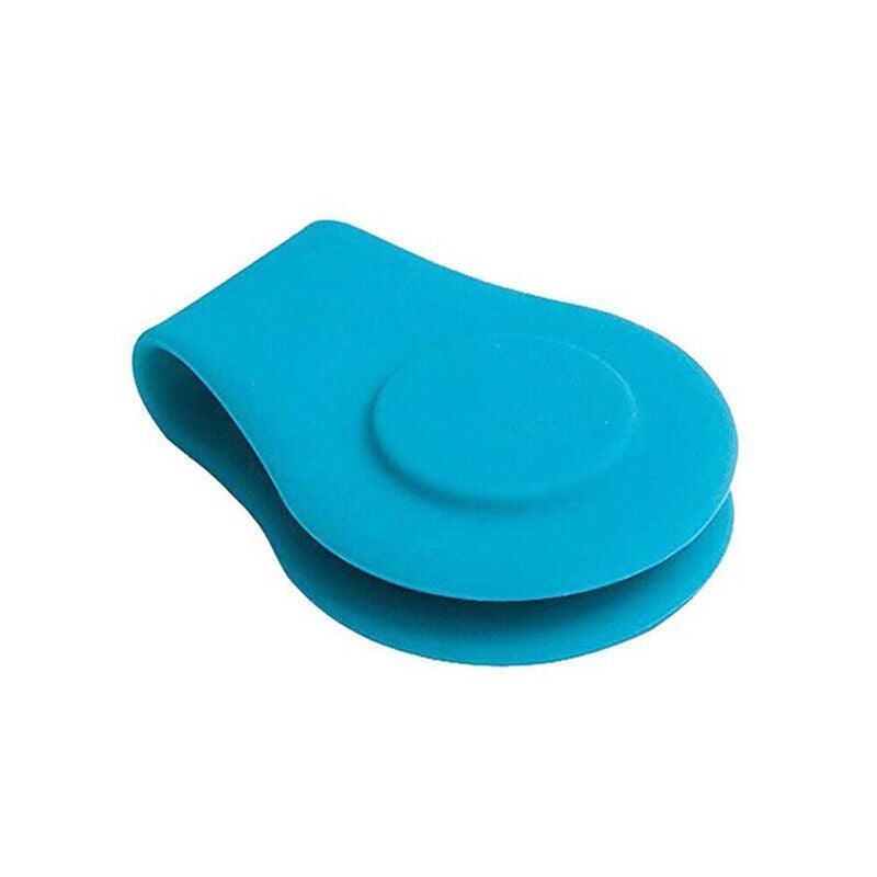 1Pc Silicone Golf Hat Clip Ball Marker Holder with Secure Attachment Design - Black