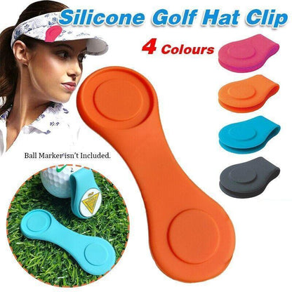 1Pc Silicone Golf Hat Clip Ball Marker Holder with Secure Attachment Design - Pink