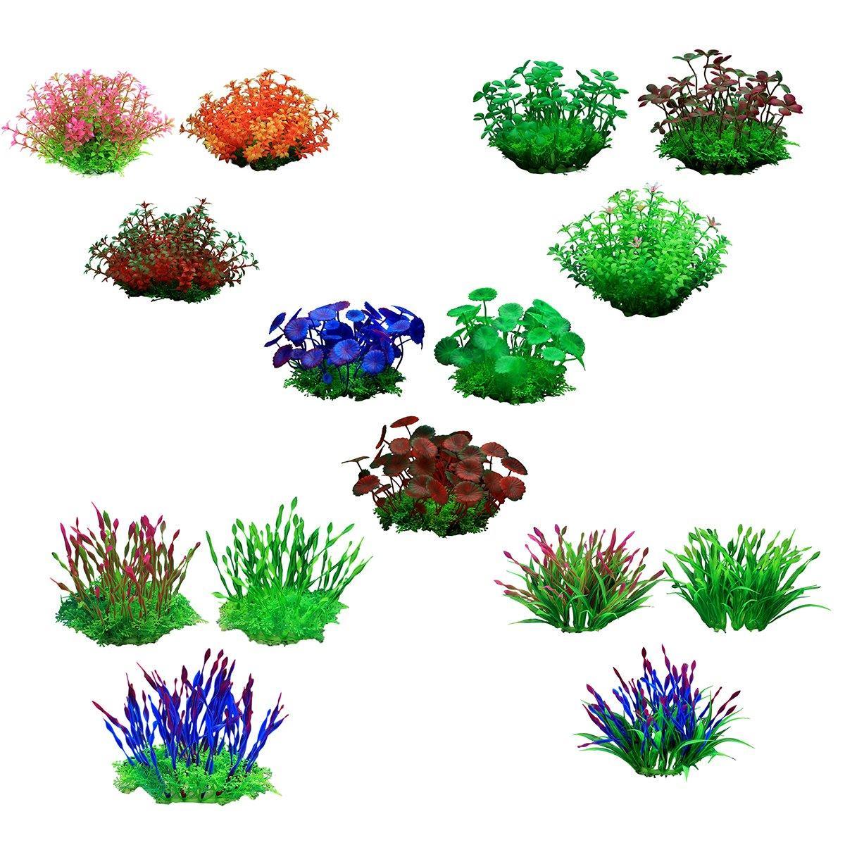 Artificial Water Grass Fish Tank Decoration Aquarium Landscape Simulation Plants - 03-3PCS