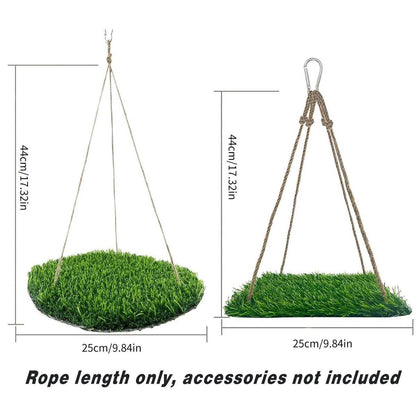 Parrot Turf Hammock Climbing Toy for Hamster Pet Bed Hanging Swing for Small Pet - Quadrate