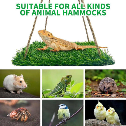 Parrot Turf Hammock Climbing Toy for Hamster Pet Bed Hanging Swing for Small Pet - Roundness