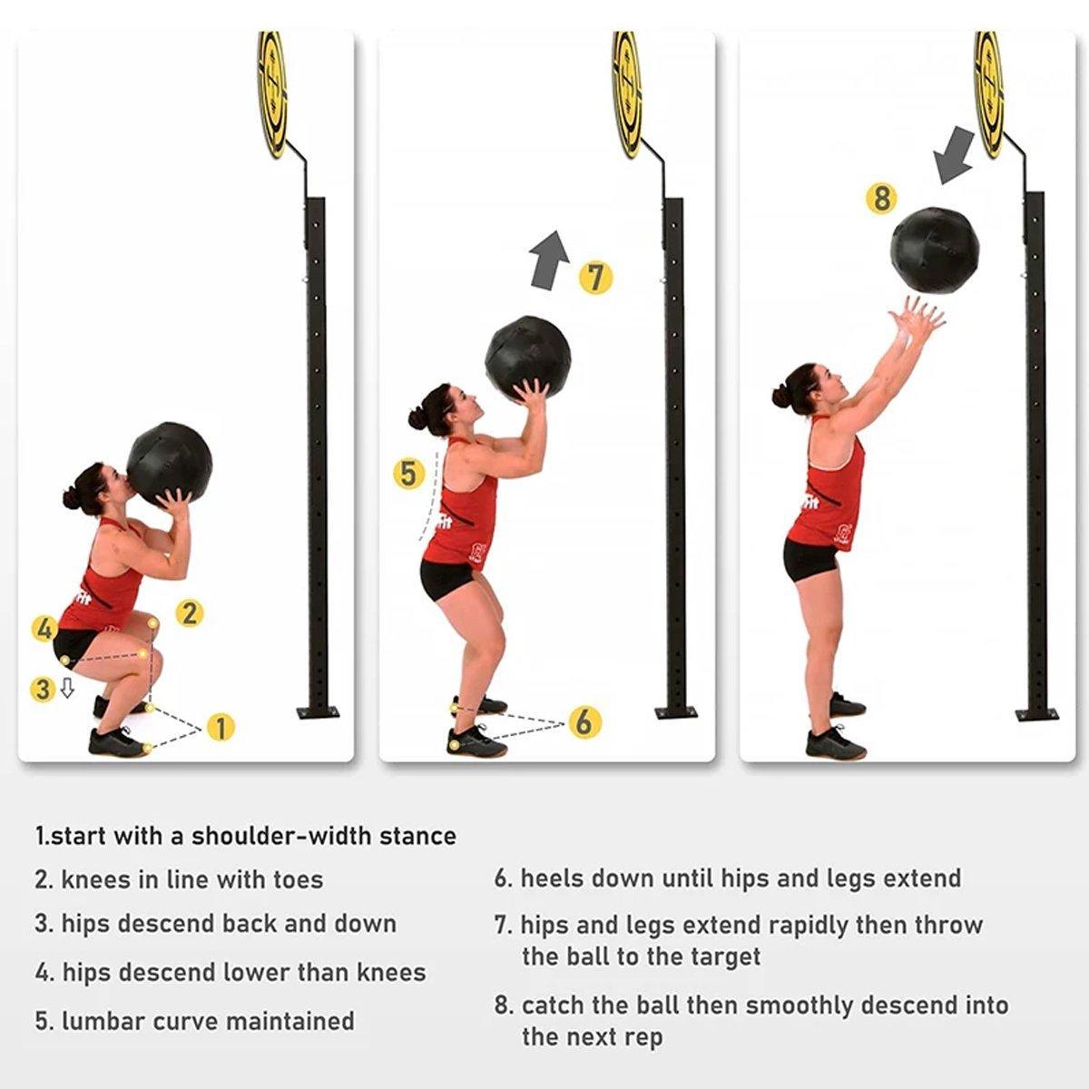 Non-Elastic Soft Squat Wall Ball for Solid Gravity and Balance Training Workouts - 2kg