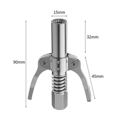 Grease Tool Coupler Heavy Duty Quick Lock Double Handle Leak-Free Grease Nozzle
