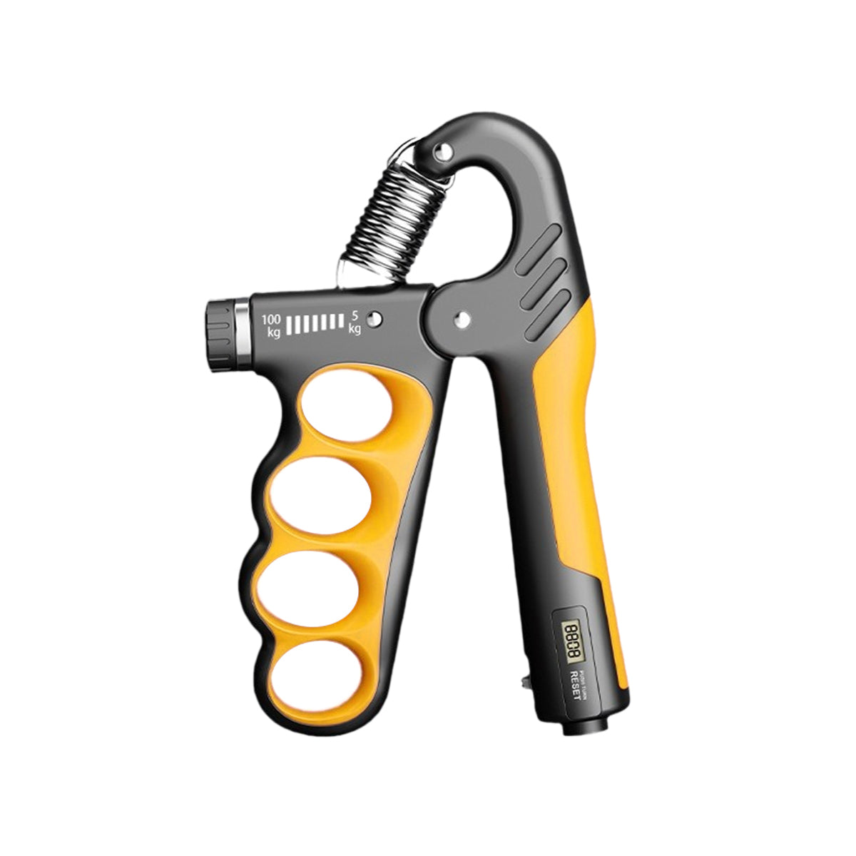 Adjustable Hand Grip Strengthener with Counter Forearm Finger Exerciser Trainer - Orange