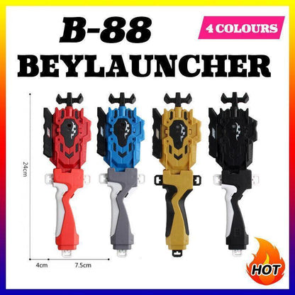 B-88 Beylauncher Beyblade String Launcher Ripper Red Blue Black - Blue