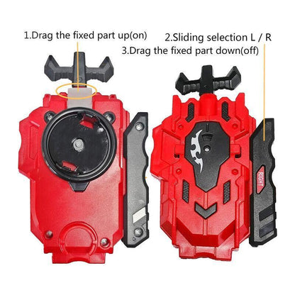 B-88 Beylauncher Beyblade String Launcher Ripper Red Blue Black - Blue