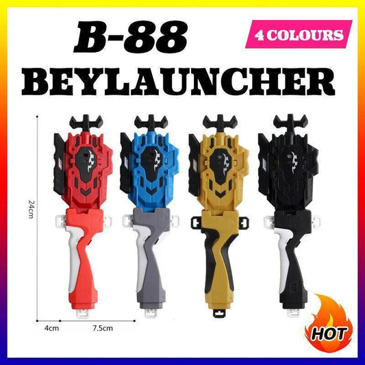 B-88 Beylauncher Beyblade String Launcher Ripper Red Blue Black - Gold