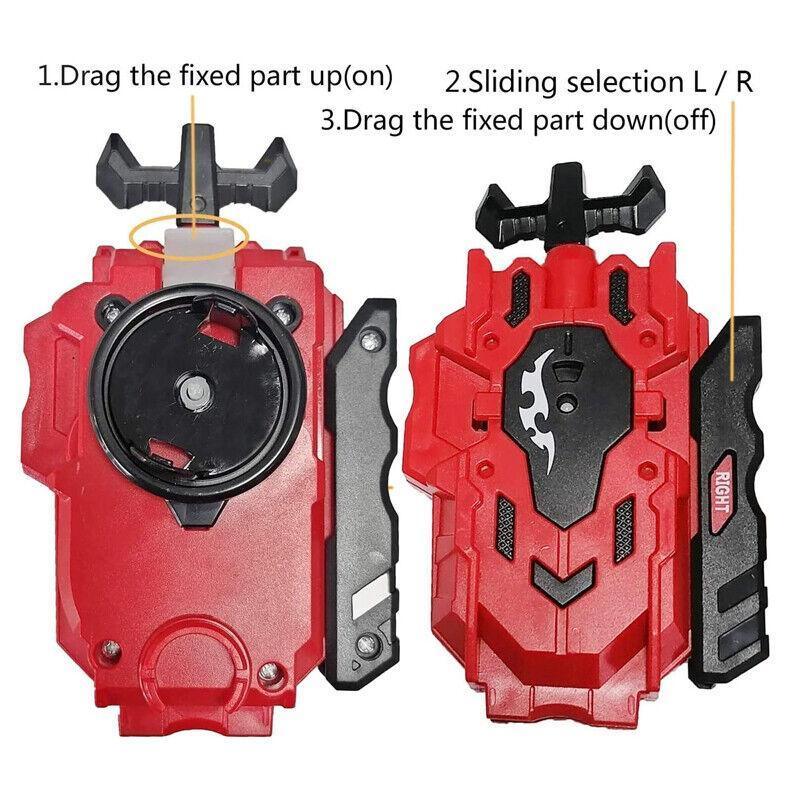 B-88 Beylauncher Beyblade String Launcher Ripper Red Blue Black - Gold