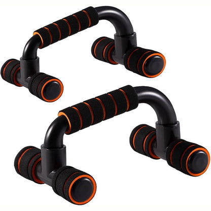 H Shaped Push Up Bars Home Fitness Equipment for Chest Arm Shoulder Training - Orange