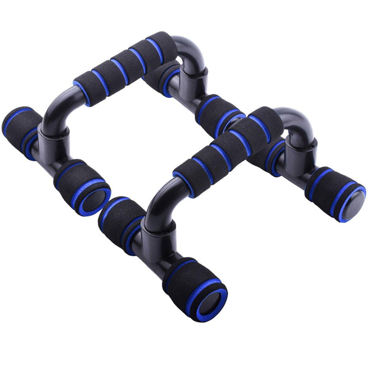 H Shaped Push Up Bars Home Fitness Equipment for Chest Arm Shoulder Training - Red