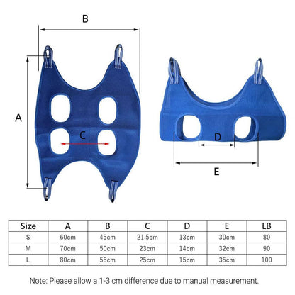 S Size Hammock Helper Pet Dog Cat Grooming Restraint Bags for Bathing Trimming Nail - Black