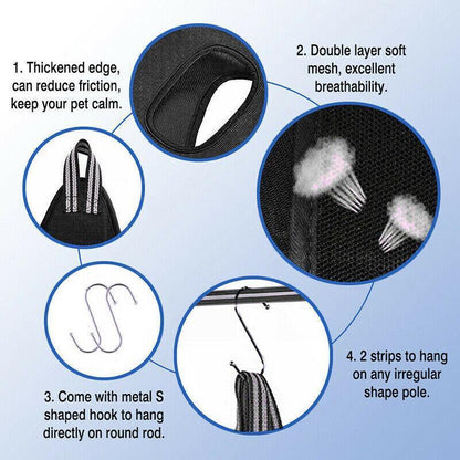 S Size Hammock Helper Pet Dog Cat Grooming Restraint Bags for Bathing Trimming Nail - Red