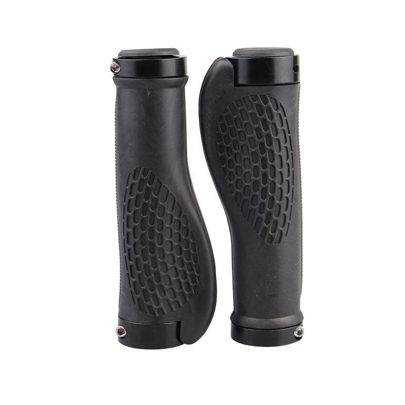 Cycling Lock-On Mtb Ergonomic  Mountain Bike  Rubber  Grips Bicycle Handlebar Au - Black