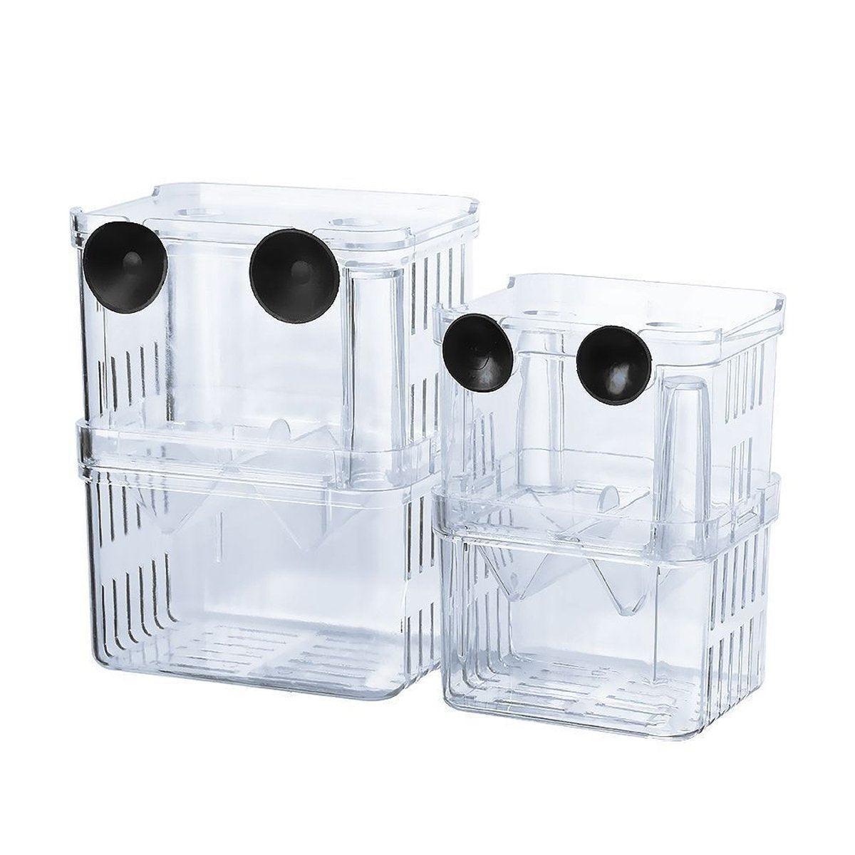Guppy Breeding Aquarium Fish Tank Hatchery Isolation Breeder Rearing Box - L-13*10*7cm