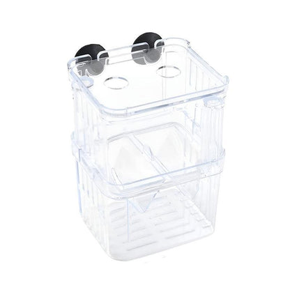 Guppy Breeding Aquarium Fish Tank Hatchery Isolation Breeder Rearing Box - L-13*10*7cm