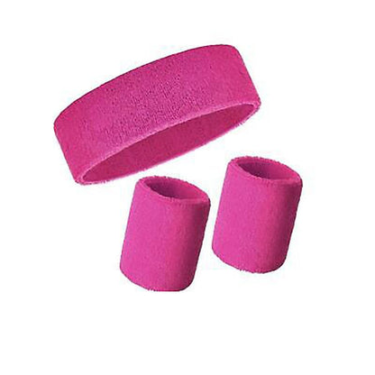 Wristbands Headband Sweatbands Sweat Band For Sport Tennis Badminton Yoga Cotton - Orange