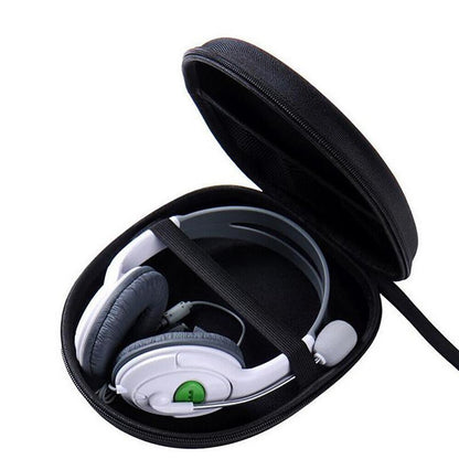 Earphone Case Headset Hard Carrying Box Headphone Storage Bag Black Universal