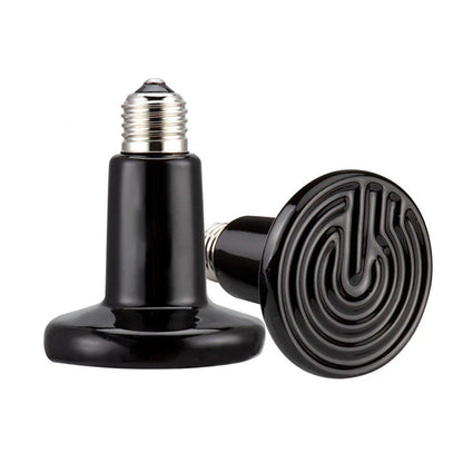 2X Ceramic Infrared Heat Lamp Bulbs for Reptiles and Terrariums - 50W-2PCS