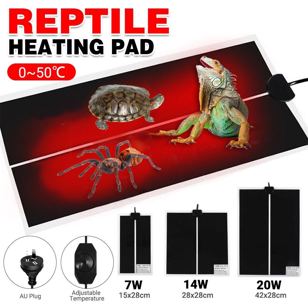 Electric Warming Pad for Reptile Habitat Support Suitable for Crab Frog Lizard Tanks - 7W