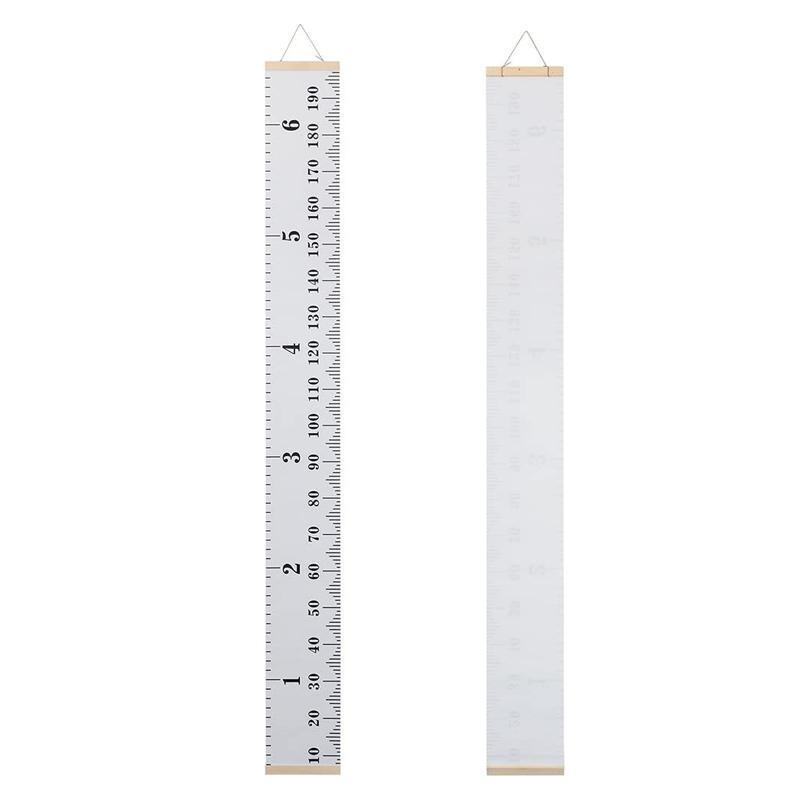 Canvas Wall Hanging Height Chart Ruler 200x20cm for Growth Tracking