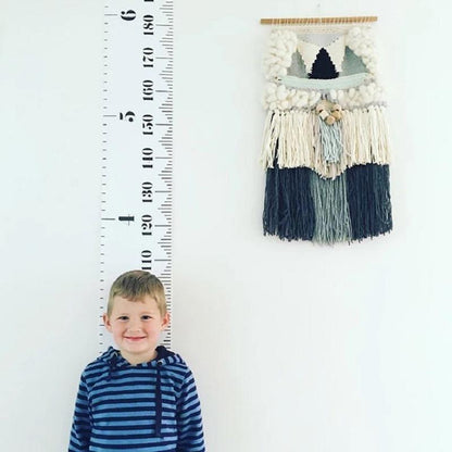 Canvas Wall Hanging Height Chart Ruler 200x20cm for Growth Tracking