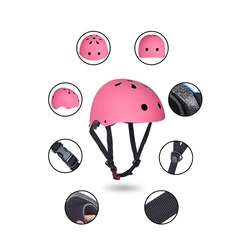 Pink Bike and Skate Helmet Adjustable Headgear for Youth and General Use - L