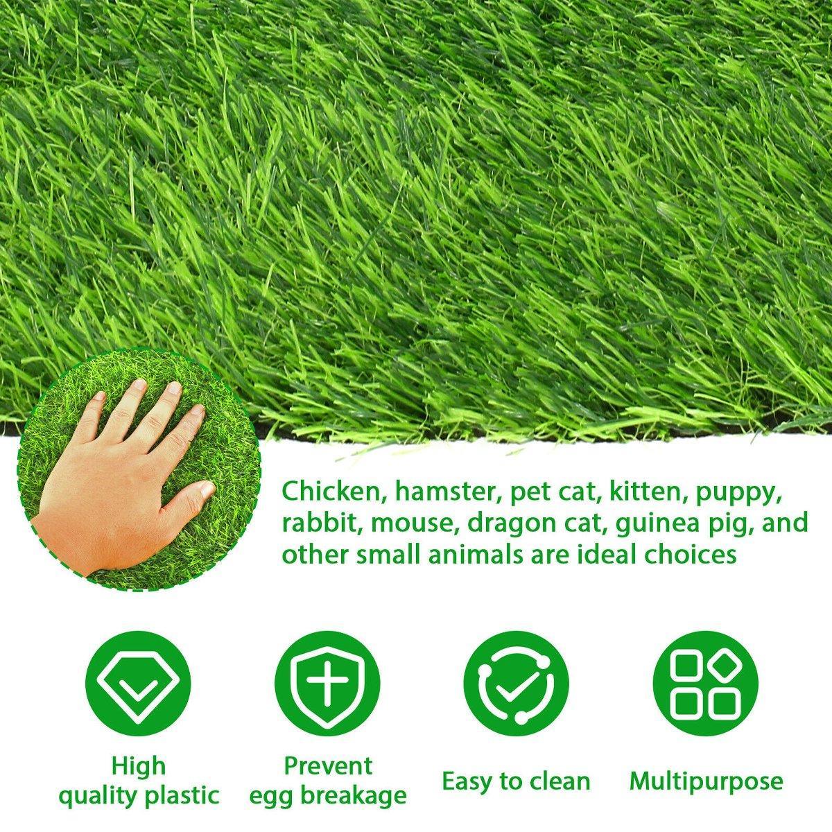 Washable Chicken Nesting Pad Egg Nest Grass Mat forLaying Boxes Hen House - 2PCS