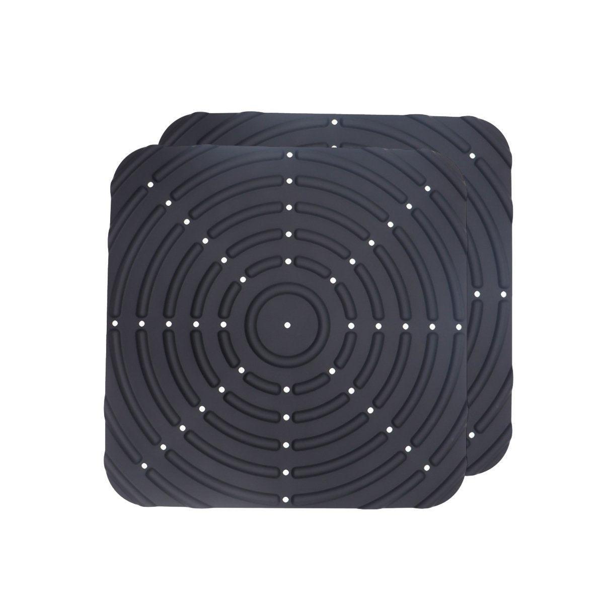 Washable Silicone Nesting Box Bedding Reusable Under Bedding for Chicken Coop - Black-2PCS