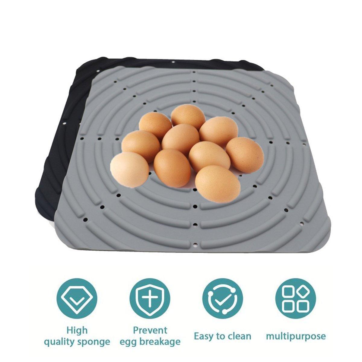 Washable Silicone Nesting Box Bedding Reusable Under Bedding for Chicken Coop - Grey-2PCS