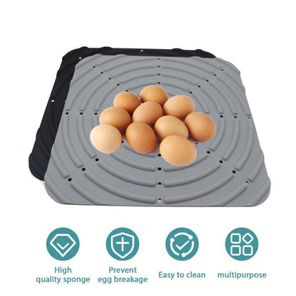 Washable Silicone Nesting Box Bedding Reusable Under Bedding for Chicken Coop - Grey-2PCS