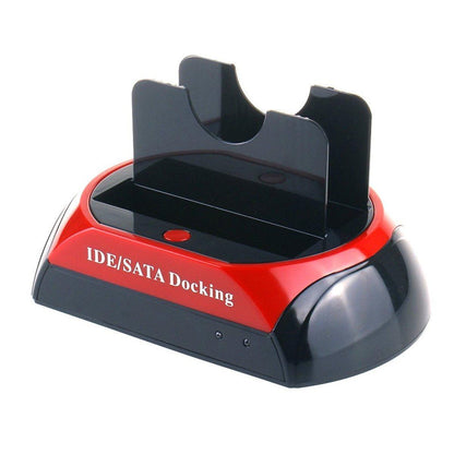 Dual SATA IDE HDD Docking Station 2.5" 3.5" Hard Disk Drive Dock Reader OTB Card