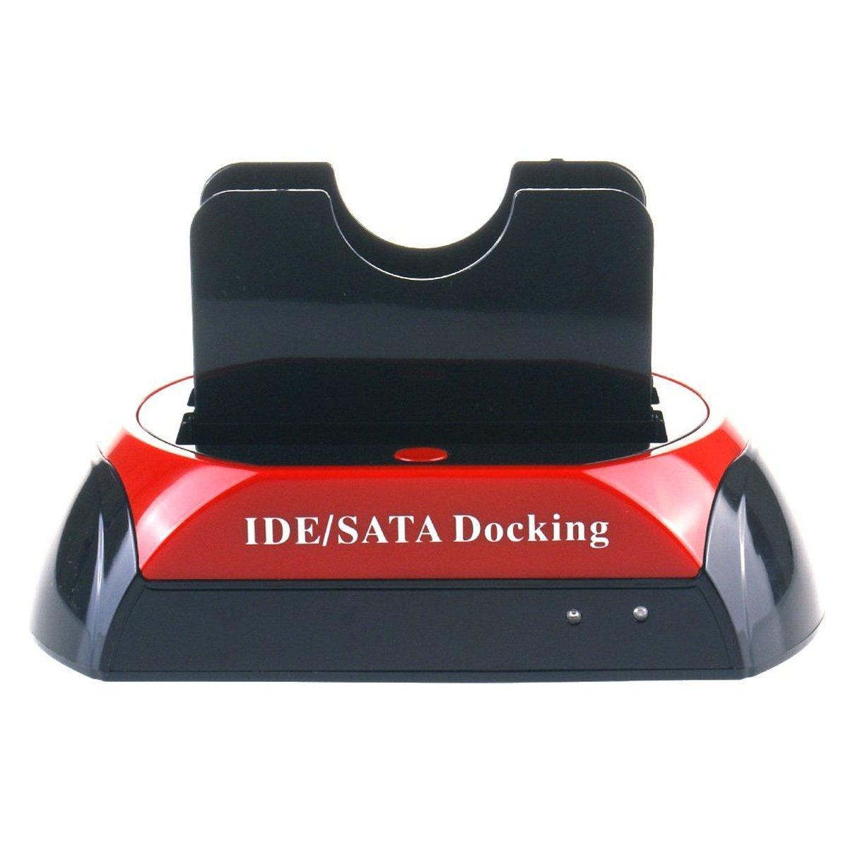 Dual SATA IDE HDD Docking Station 2.5" 3.5" Hard Disk Drive Dock Reader OTB Card