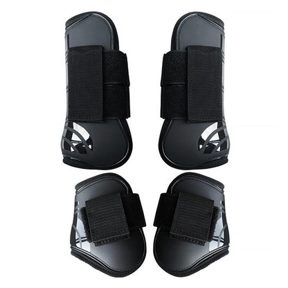 4pcs Show Jumping Horse Leg Warmers Gaiters for Joint Protection Equine Gear - Navy