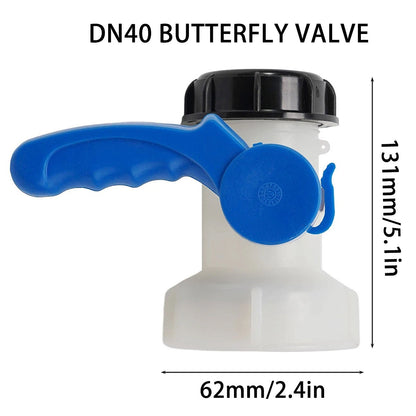 IBC Tank Valve Fittings DN40 Ball Valve Butterfly Valve Barrel Adapter 1000L