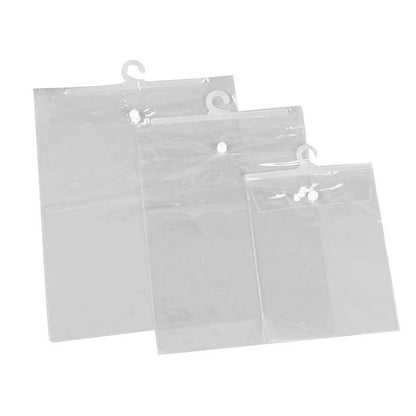 Hanging Storage Bag Large Hook Clear Bag Hanging 100PCS 17CM x 22CM - 25X32CM