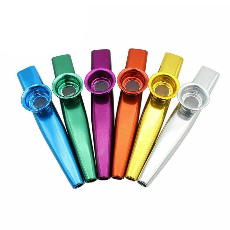 Kazoo Musical Instrument Mouth Flute Diaphragm Guitar Partner Harmonica Style - Silver