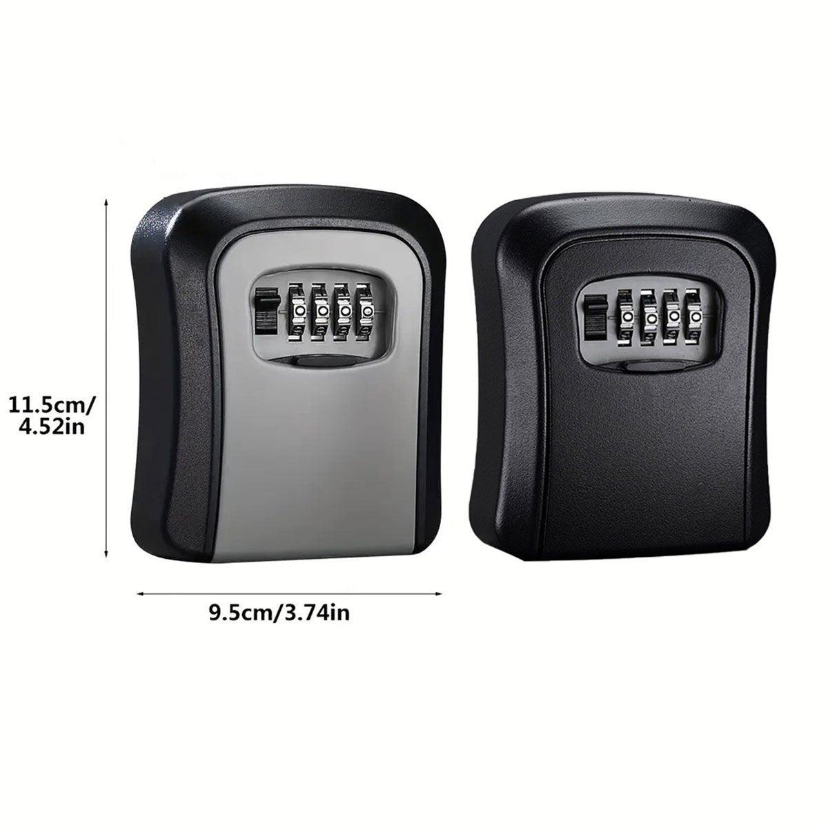 Combination Key Box with Combination Lock for Home Office Security Storage - Black