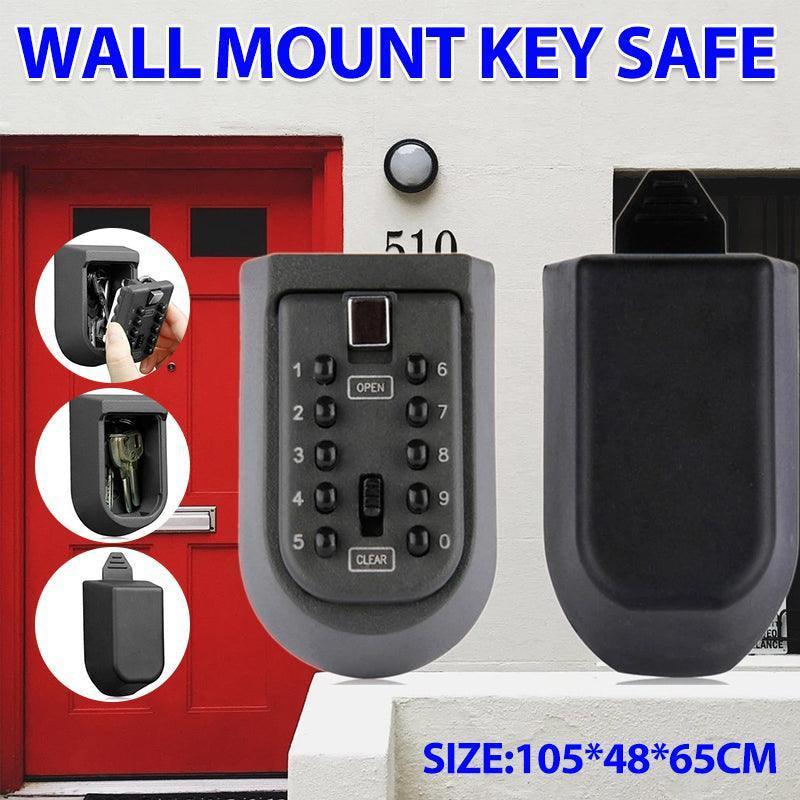 1X Outdoor Wall Mount Spare Key Safe Box Lock Holder Water Weather Proof New