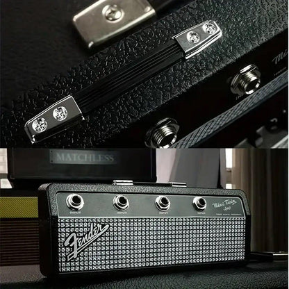 Guitar Shaped Wall Mounted Key Holder Decorative Storage Rack Home Organiser