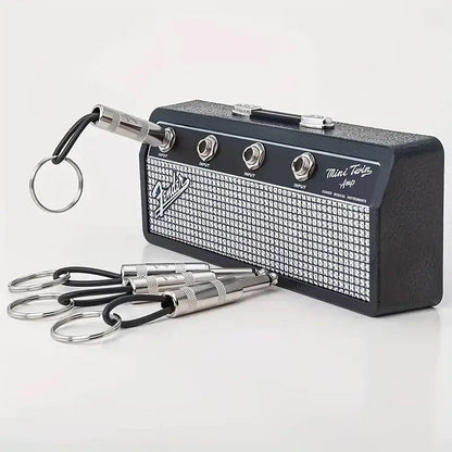 Guitar Shaped Wall Mounted Key Holder Decorative Storage Rack Home Organiser