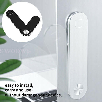 Side Mount Clip Phone Holder for Laptop Adjustable Portable Screen Bracket - Black