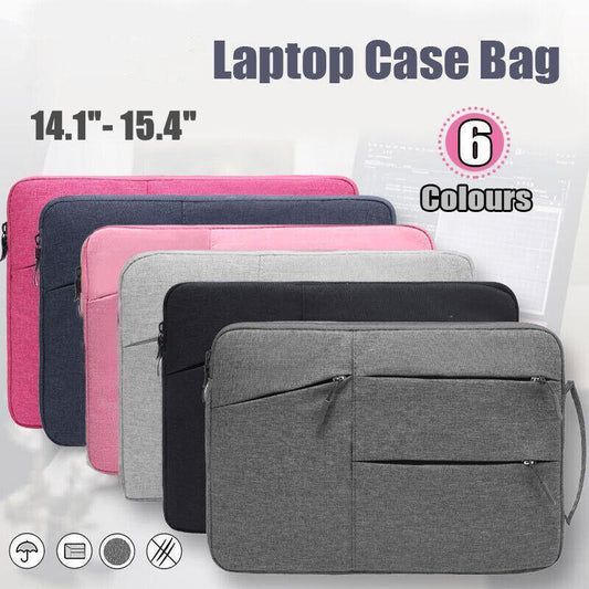 Laptop Sleeve Travel Bag Carry Case For MacBook Air Pro 14.1”-15.4” - Rose Red
